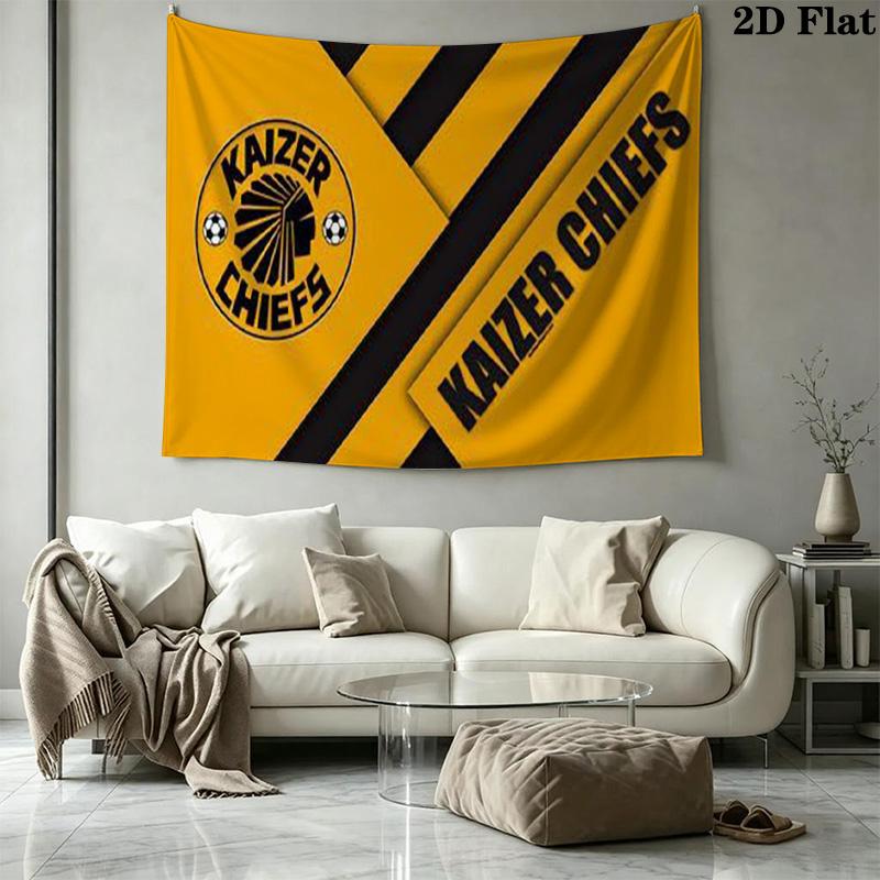 Kaizer Chiefs Wall Tapestry Aesthetic Wall Hanging Printed Fabric Blanket Decorative Tapestries for Bedroom Living Room Home Decor