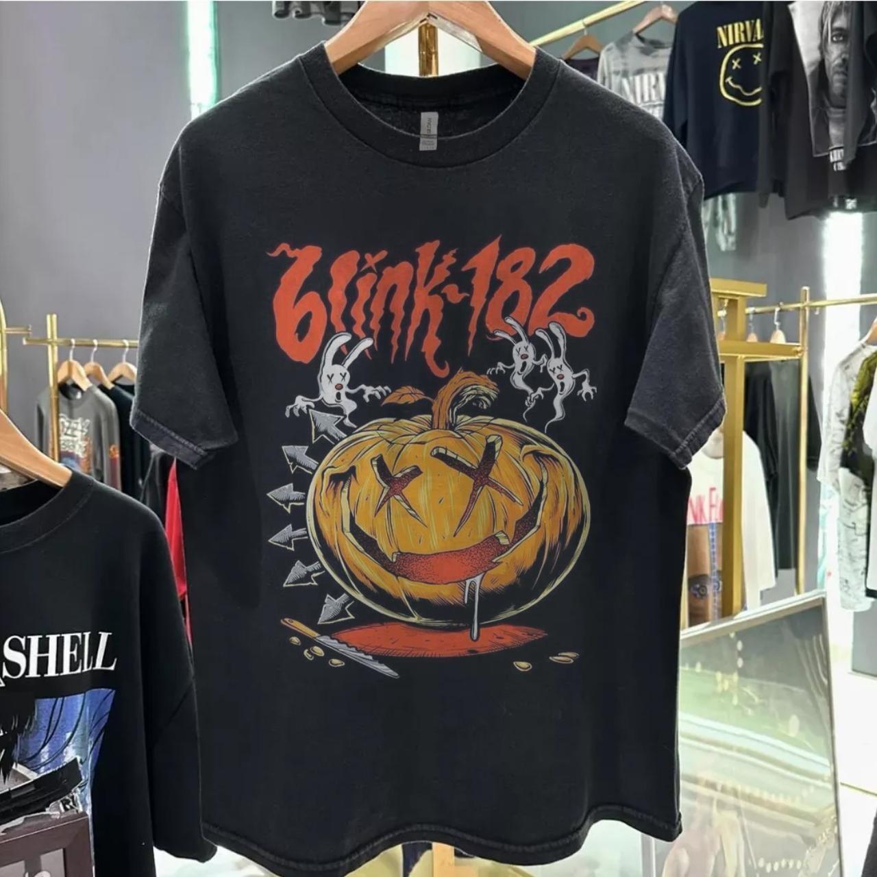 Blink 182 Band Shirt Rare Design Black Short Sleeve Unisex Shirt S-5XL KH17333 M