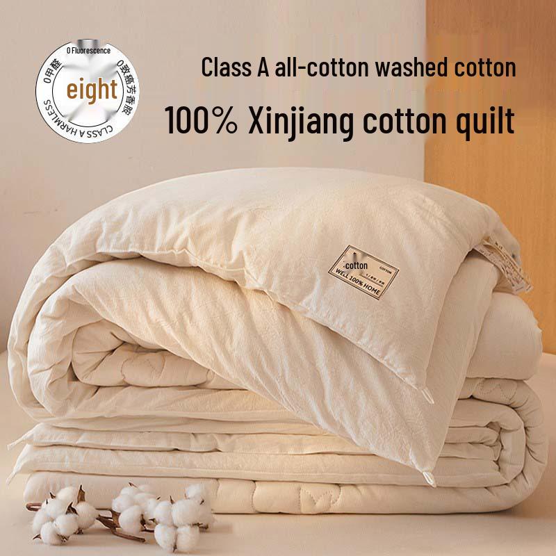 Premium Cotton Quilt: Class A, Single/Double, All-Season, Extra Thick for Winter Warmth