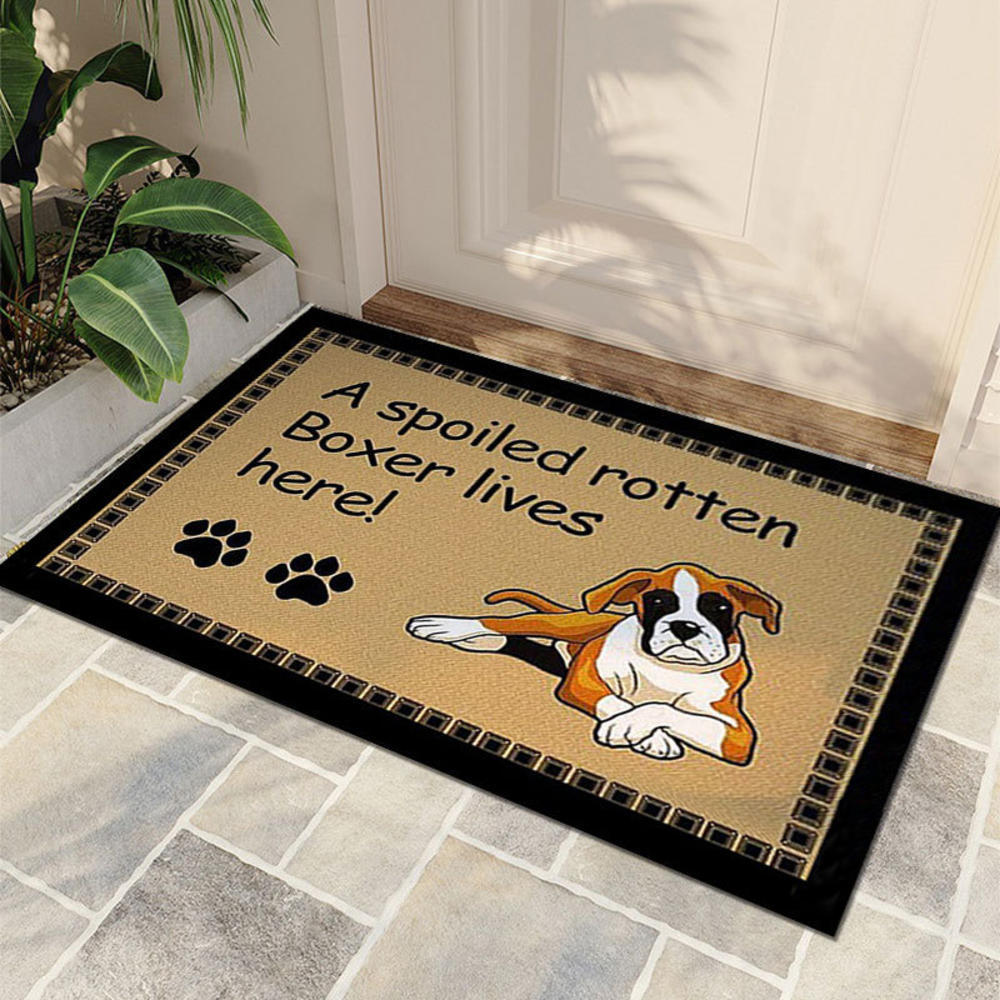 Cute Cat And Dog Door Mat Home Living Room Bedroom Floor Mat Entrance Carpet Non Slip Kitchen Bathroom Rug Doormat 40x60cm