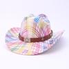 European and American Color Western Denim Hat Outdoor Bright Color Warped Edge Jazz Hat Men's and Women's Versatile Top Hat