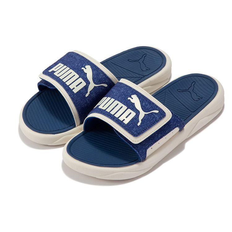 Puma Royalcat Chinelos Confortáveis Denim Unissex Tênis Creme Branco Sussurro Limoges 389154-01