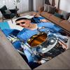 Phil Foden Flannel Printed Carpet, Home Sofa Decoration for Living Room & Bedroom, Non‑Slip Play Flannel Floor Mat for Game Room