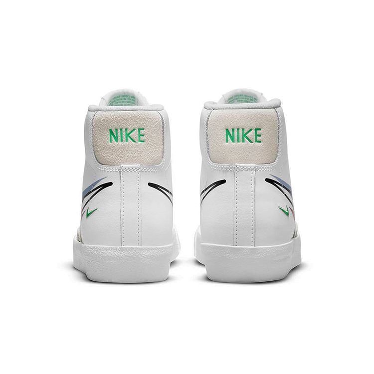 Nike Blazer Mid '77 GS Swoosh Pack Bianco Alluminio Nero Verde Chiaro Scintillante DM9475-100