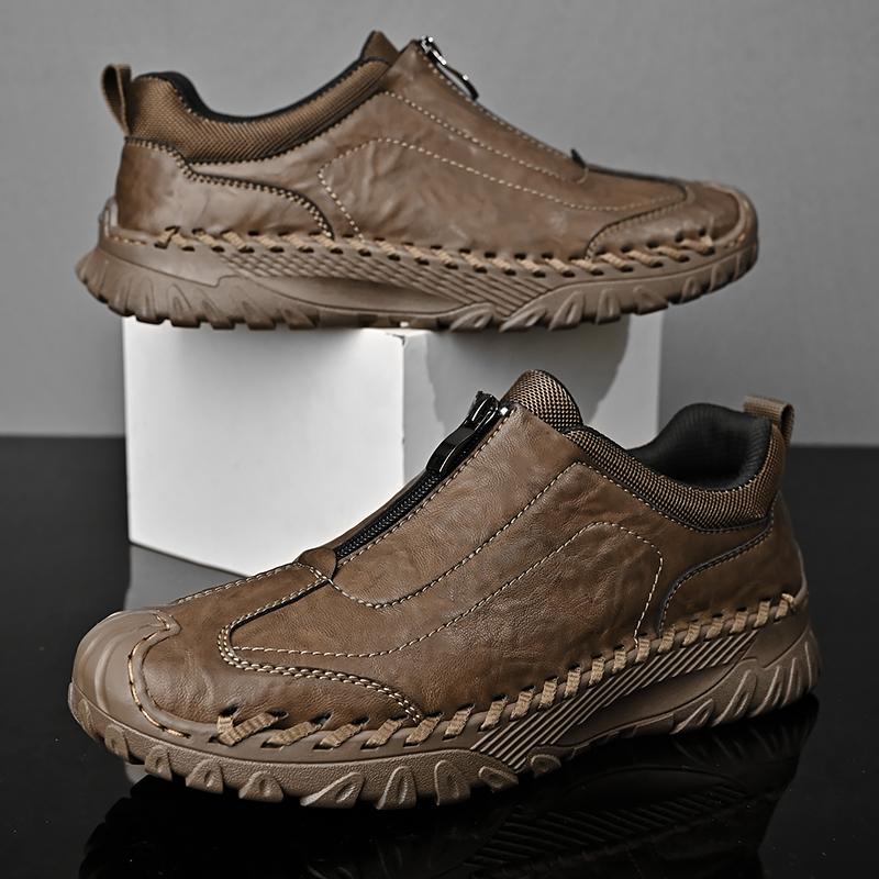 Fashion Leather Shoes Man Casual Loafers Luxury Design Slip on Male Dress Shoes Leisure Style Big Size Outdoor Wear-resistant Sole