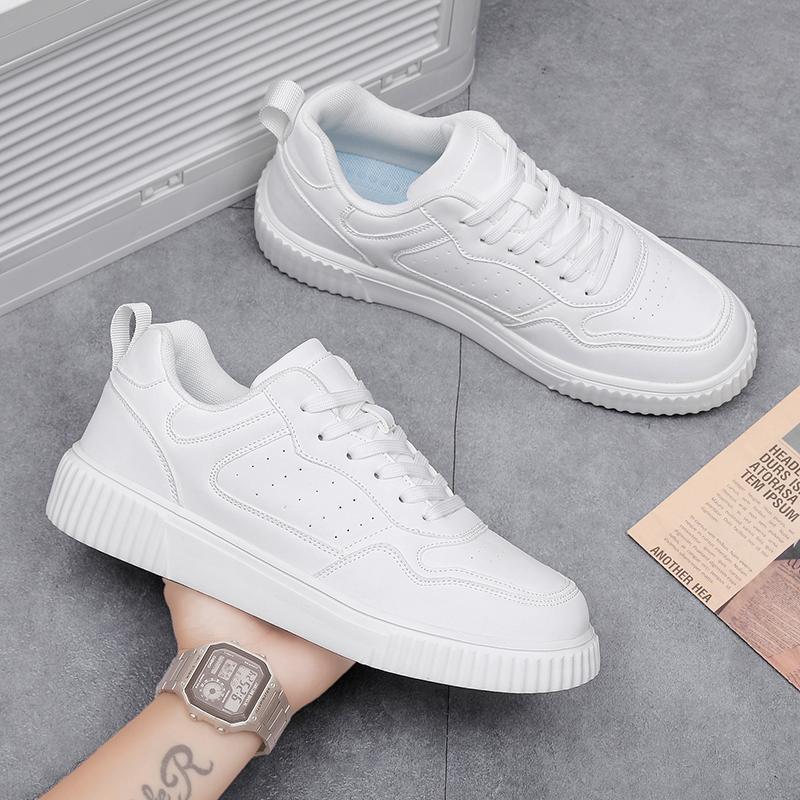 

Новая мужская обувь 2024 года для улицы, лето, осень, кожаные повседневные кроссовки, размер 39-47, мужская модная спортивная обувь 47 белый