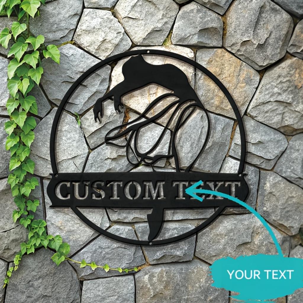 Unique Dancer Silhouette Metal Wall Art Customizable Iron Decor for Home Office