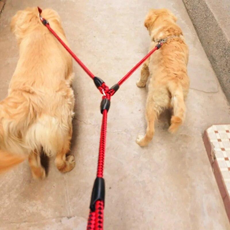 Pet Double Leash Traction Rope for Dogs, No-tangle Leashes for 2 Dogs, Convenient and Durable