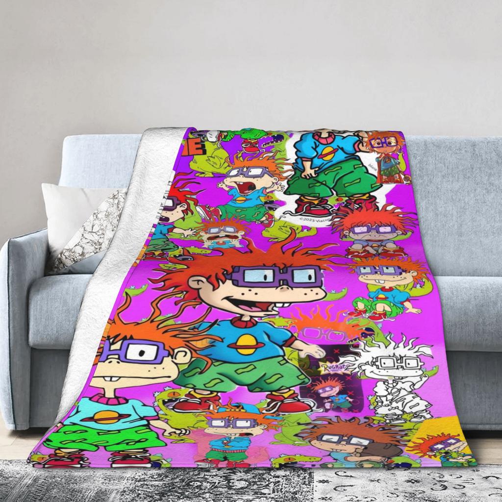 Rugrats Angelica Pickles Pattern Blanket Soft Fluffy Plush Throw Blanket For Living Room Camping Flannel Bedspread Bed Cover