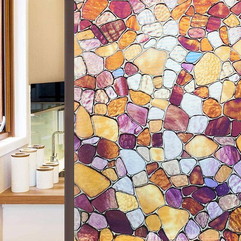 2/3/5M mată fereastră folie confidențialitate opacă non-adeziv decalcomanii sticlă vinil folie statică agățată pătat fereastră autocolant pentru acasă