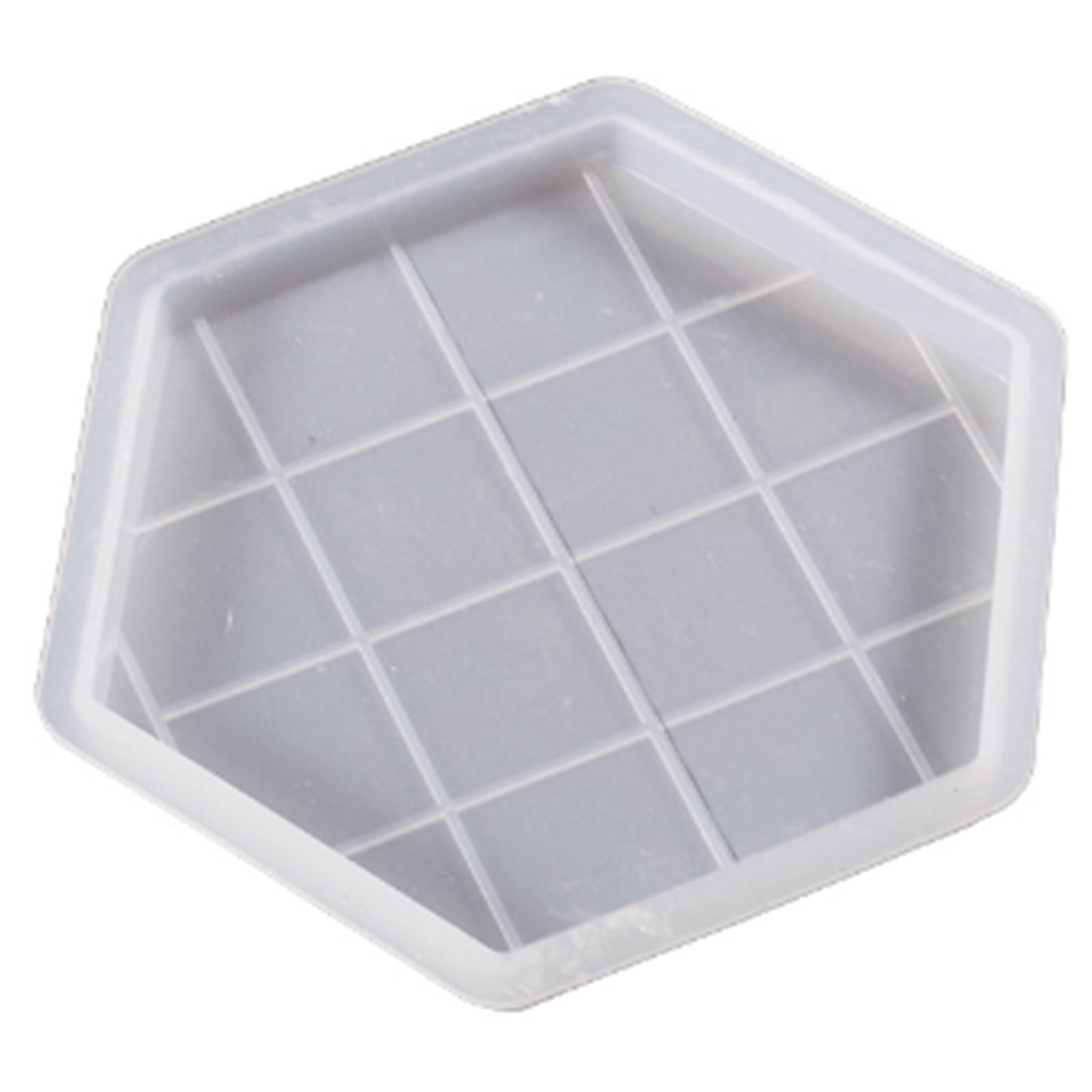 

1/5Pieces Drink Coasters with Holder Resin Mold Round Coaster Set Silicone Mould DIY Tabletop for Protections Ornament
