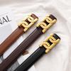 2024 Women's Versatile Black Waist-Cinching Korean Style Fashion Belt
