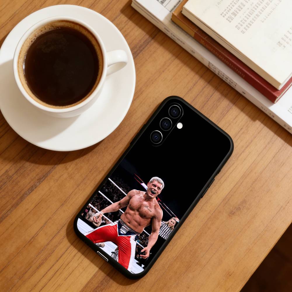 Wrestler C-Cody Rhodes Handyhülle Für Samsung Galaxy A73,A72,A71,A70,A53,A52,A51,Andere Weiche Schwarze Hülle