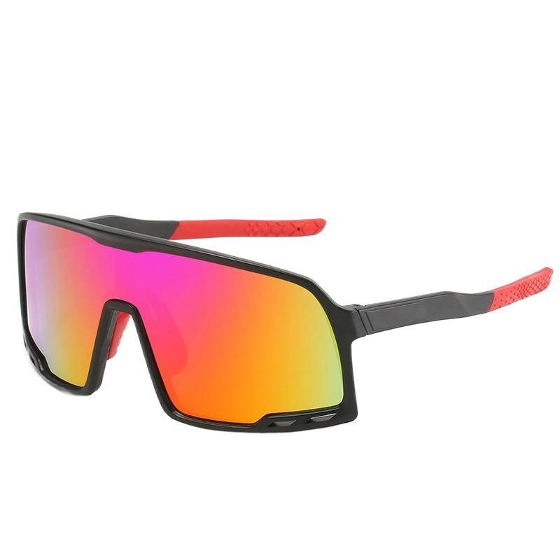Fashion Cycling Glasses Outdoor Sports Mirror One-piece Large Frame Sunglasses Dazzling Reflective Mercury Sunglasses