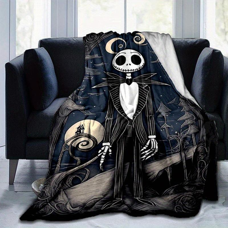 

1 шт. Плед с принтом «Кошмар перед Рождеством» - Мягкий, всесезонный плед для гостиной, спальни, персонализированный подарок с очаровательным мультяшным дизайном 80cmx120cm(31inx47in)