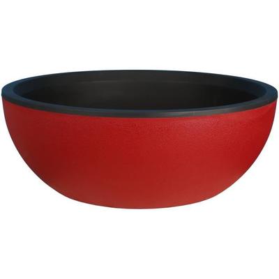 Vaso de corte - - Granito - D40 A15 cm - Vermelho