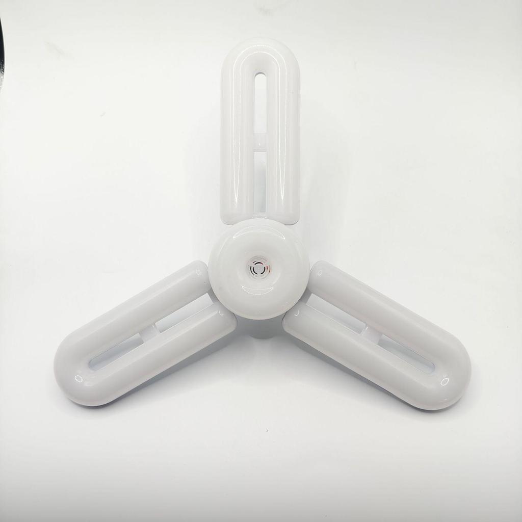 LED Energy-Saving U-Shaped Three-Leaf Bulb E27 for Bedrooms - Super Bright Folding Ceiling Light