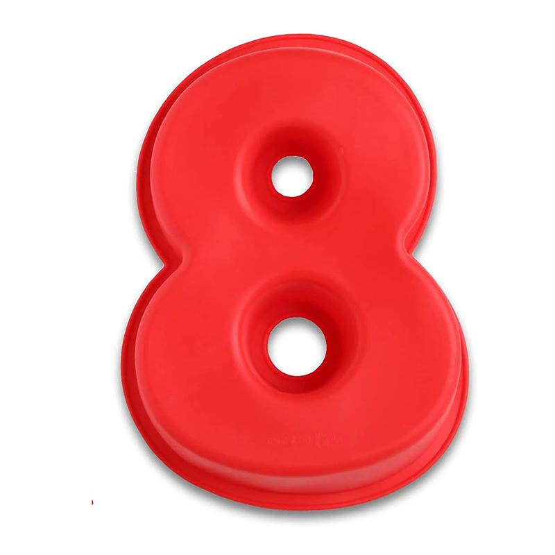 10 Inch 0-9 Numbers Shape Cake Mold DIY Cake Decoration Baking Mold for Birthday Festivals Anniversary Silicone Chocolate Molds