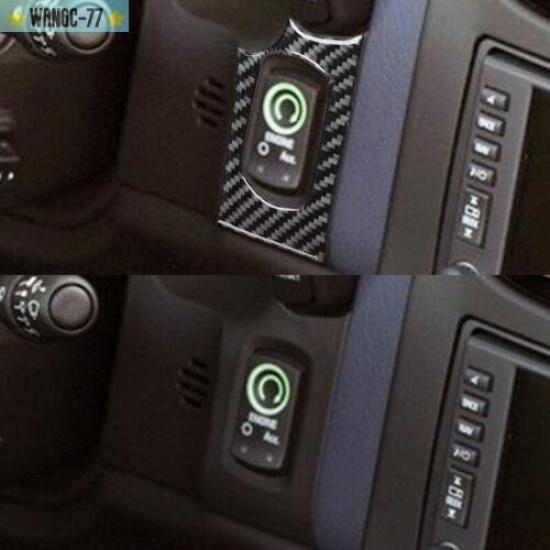 Carbon Fiber Engine Start Button Interior Sticker Trim For Corvette C6 2005-2013