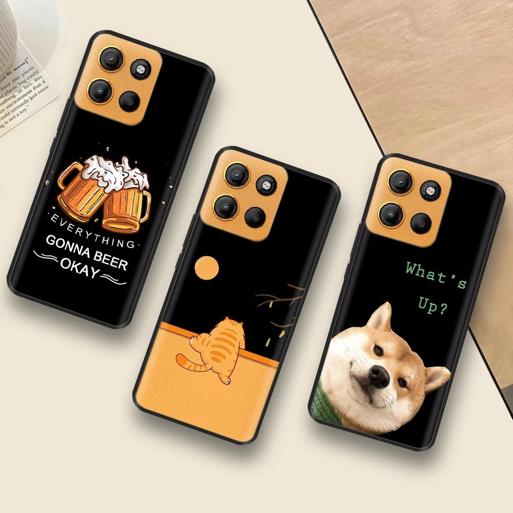For Motorola G15 Case Cute Phone Case Funny Back Cover For Moto G15 Power Camera Protection Soft Original Liquid Silicone Cases