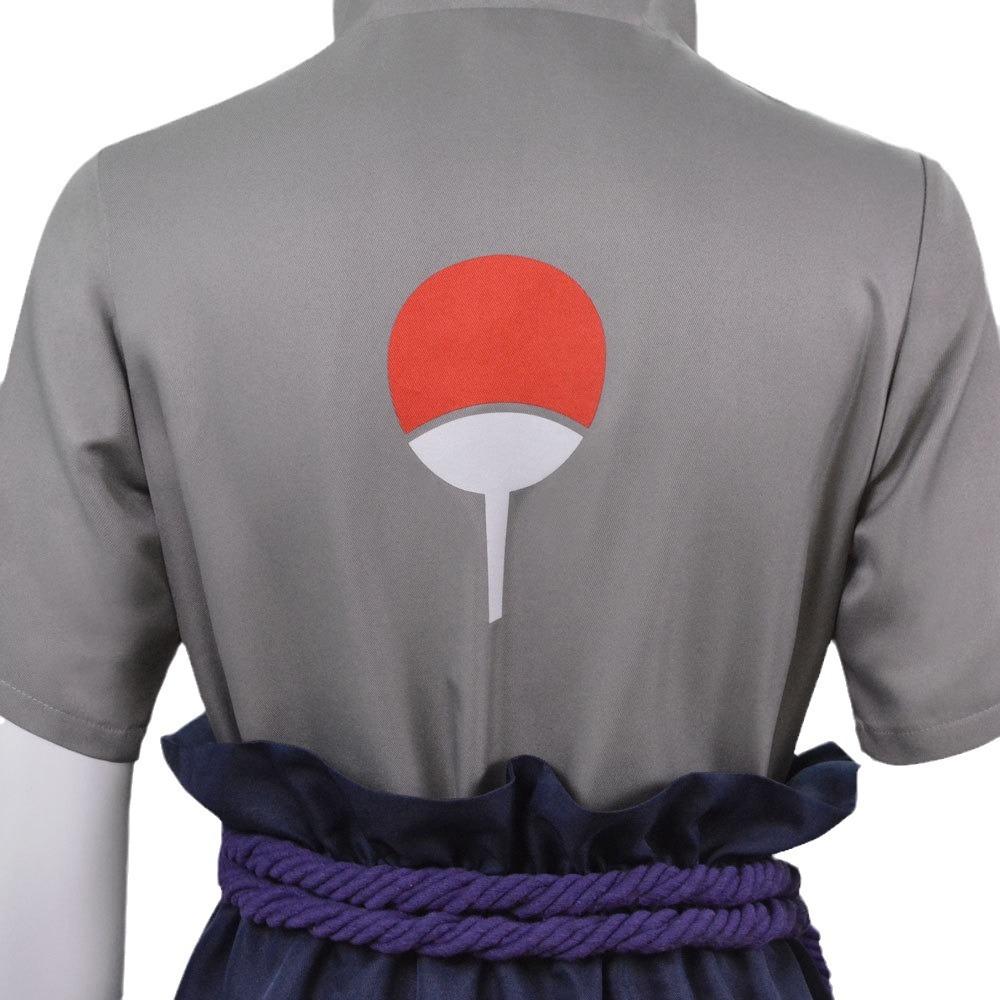 Costume Cosplay Ninja Uchiha Sasuke Anime Gioco di Ruolo Outfit per Performance di Halloween