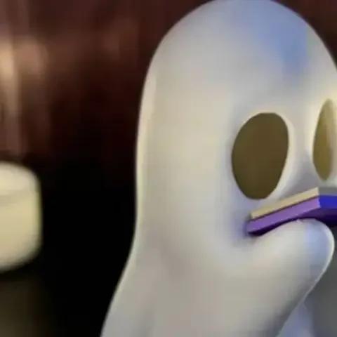 3D Printed Cute Ghost Figurines Fidget Toys Joint Movable Ghost Pumpkin Statue Desk Decoration Ornaments Halloween Gift
