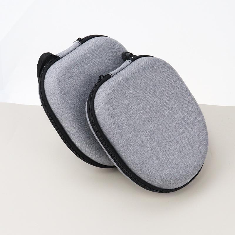 Gray Semi-Circular EVA Headset & Electronics Storage Bag - Portable, Drop-Proof
