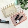 Iron Storage Basket Nordic Jewelry Cosmetics Storage Box Golden Rose Gold Desktop Snack Basket Basket Family Storage Supplies