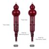 2 Tone C Key Hulusi Gourd Cucurbit Flute Resin Pipes Chinese Traditional Instrument with Chinese Knot Carry Case for