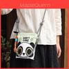 Cartoon Print Crossbody Bag With Cotton Fabric For Daily Casual Use