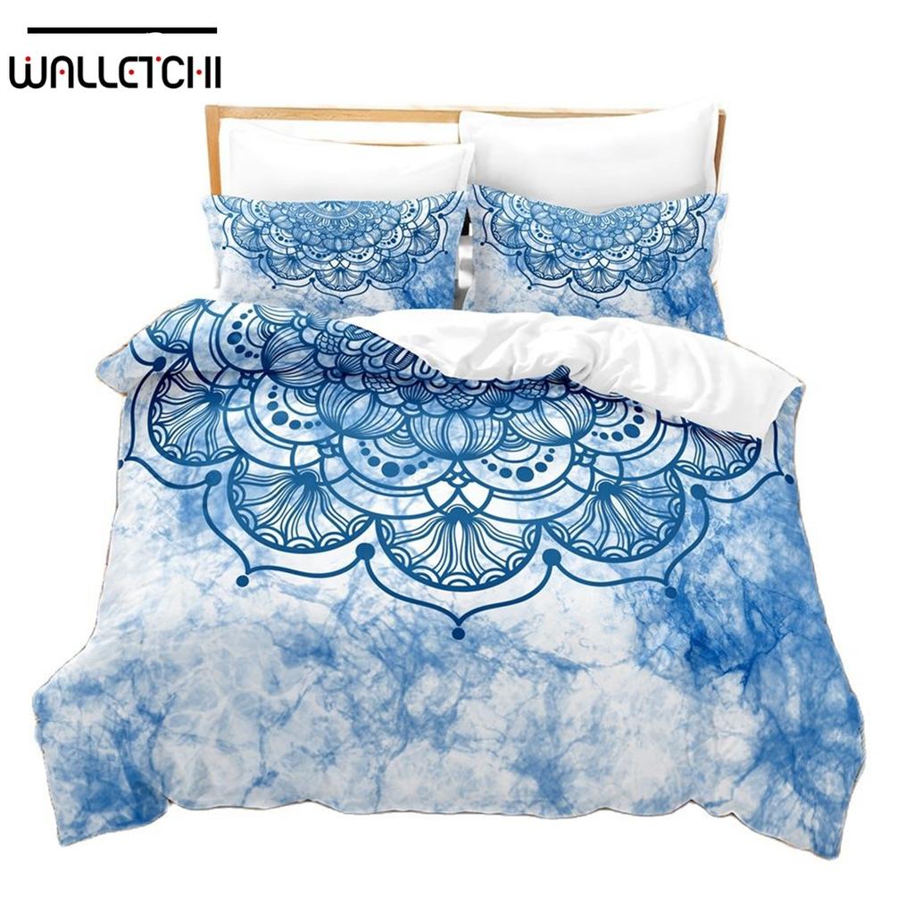 Cozy Modern Twin Full Queen 3D The Bohemia Mandala Datura Sets With Bedclothes Bed Polyester Quilt