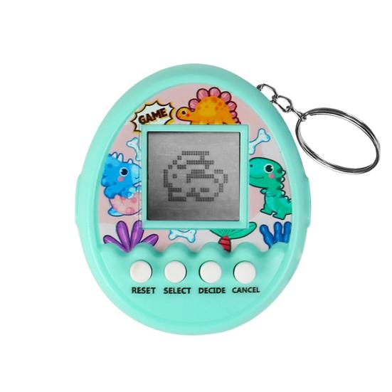

Electronic Pet Machine Cute Patterns Interactive Mini Virtual Nostalgia Hand-eye Coordination ABS Feeding Pets Game Keychain Kids Gift циан