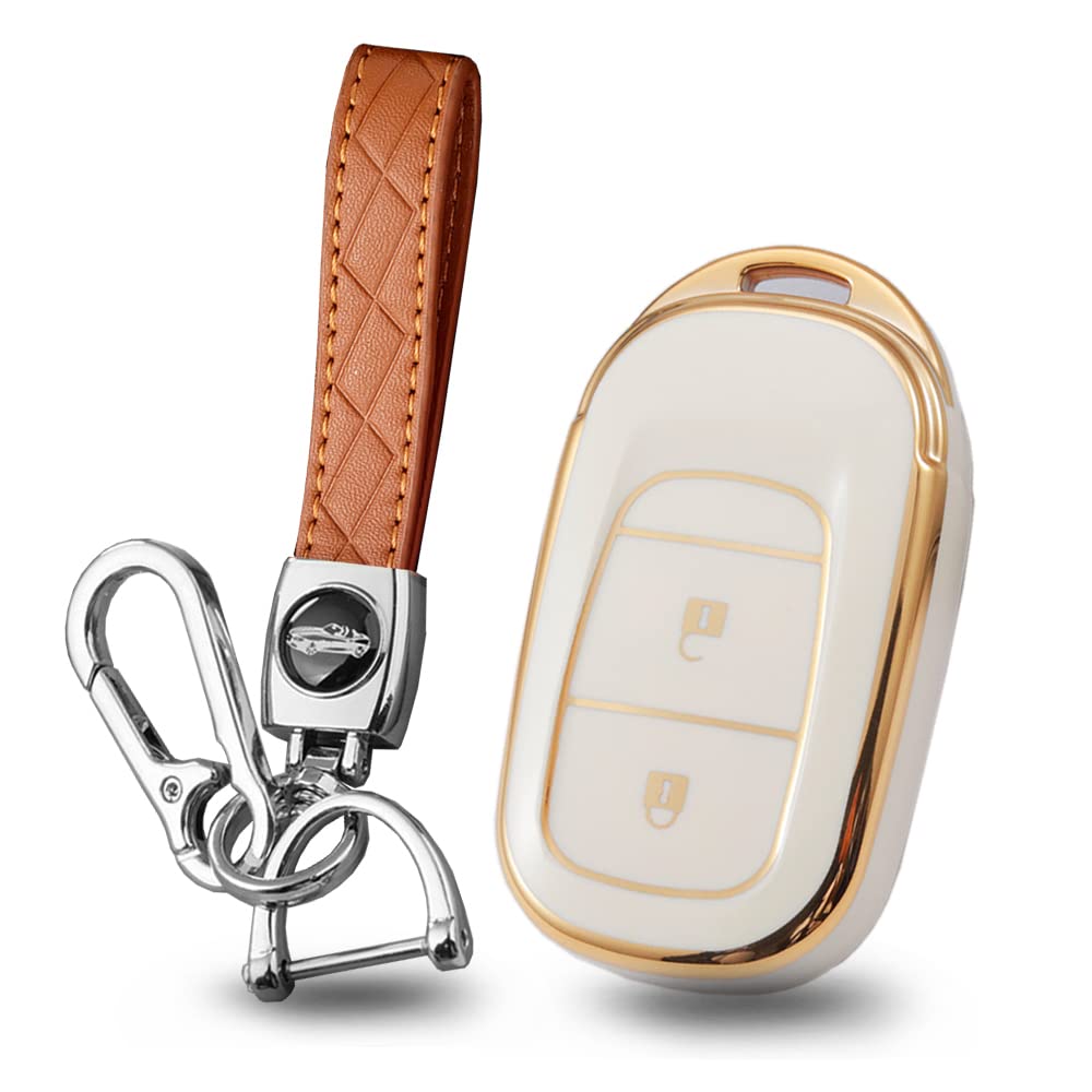 

Эксклюзивный брелок для ключей Honda, чехол для ключей, силиконовый, стильный, для смарт-ключа HONDA Civic для серии Vezel RV RV3 RV4 RV5 RV6 2021 2022 Подходит для 2 A Белый