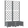 VidaXL Planter with Trellis Light Grey 80x40x121.5 Cm PP 153271
