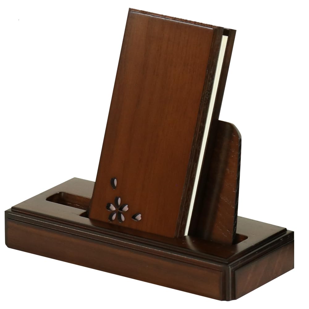 

Modern viewing stand and memorial book set with cherry blossom carvings, made of oak wood, suitable for memorial books and memorial book stands.