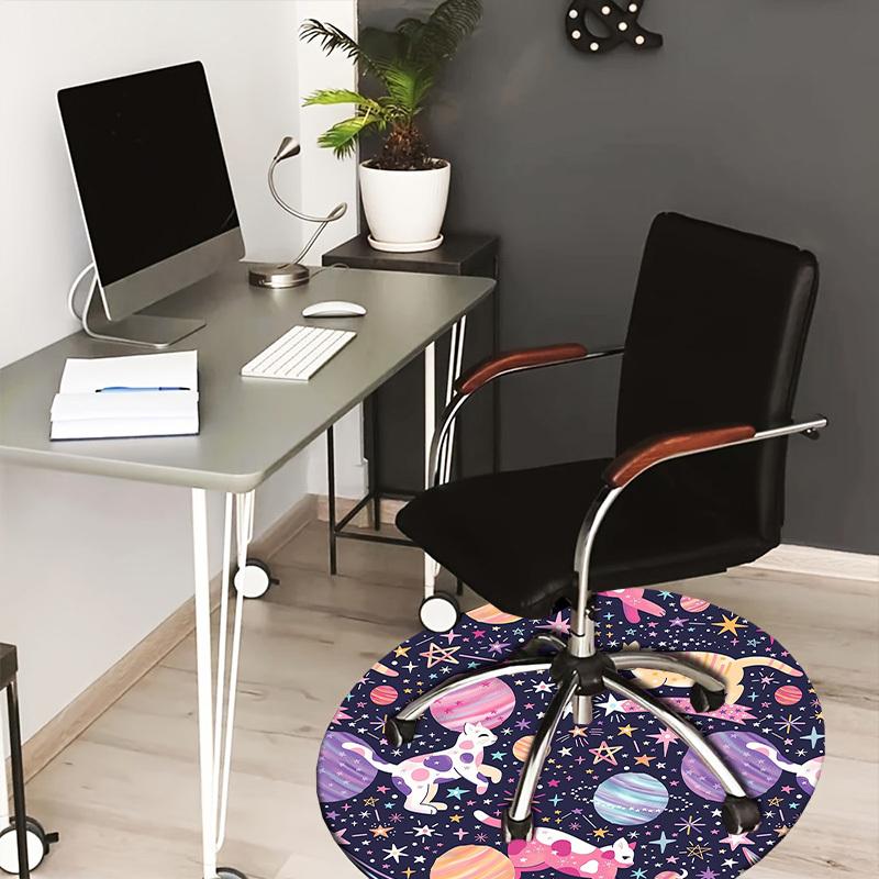 

1pc Space Cats Round carpet, Perfect for Decorating Chairs, Living Rooms, Or Bedrooms, for Living Room.005 80cm by 80cm