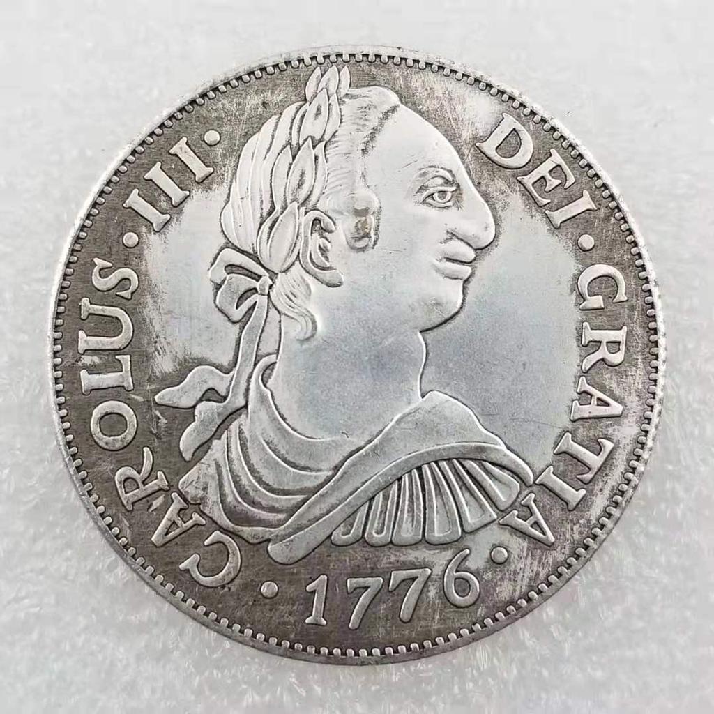 Antique Spanish 1776 Silver Dollar #01