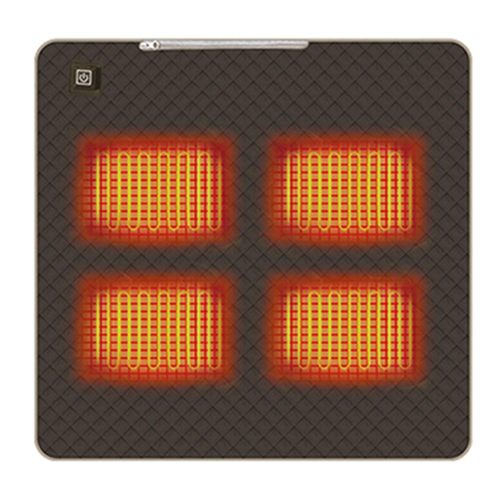 3-stufige beheizbare Sitzkissen Linderung von Rücken- und Gelenkschmerzen Faltbares Design Intelligentes Temperatur-Heizkissen für Auto-Bürositze