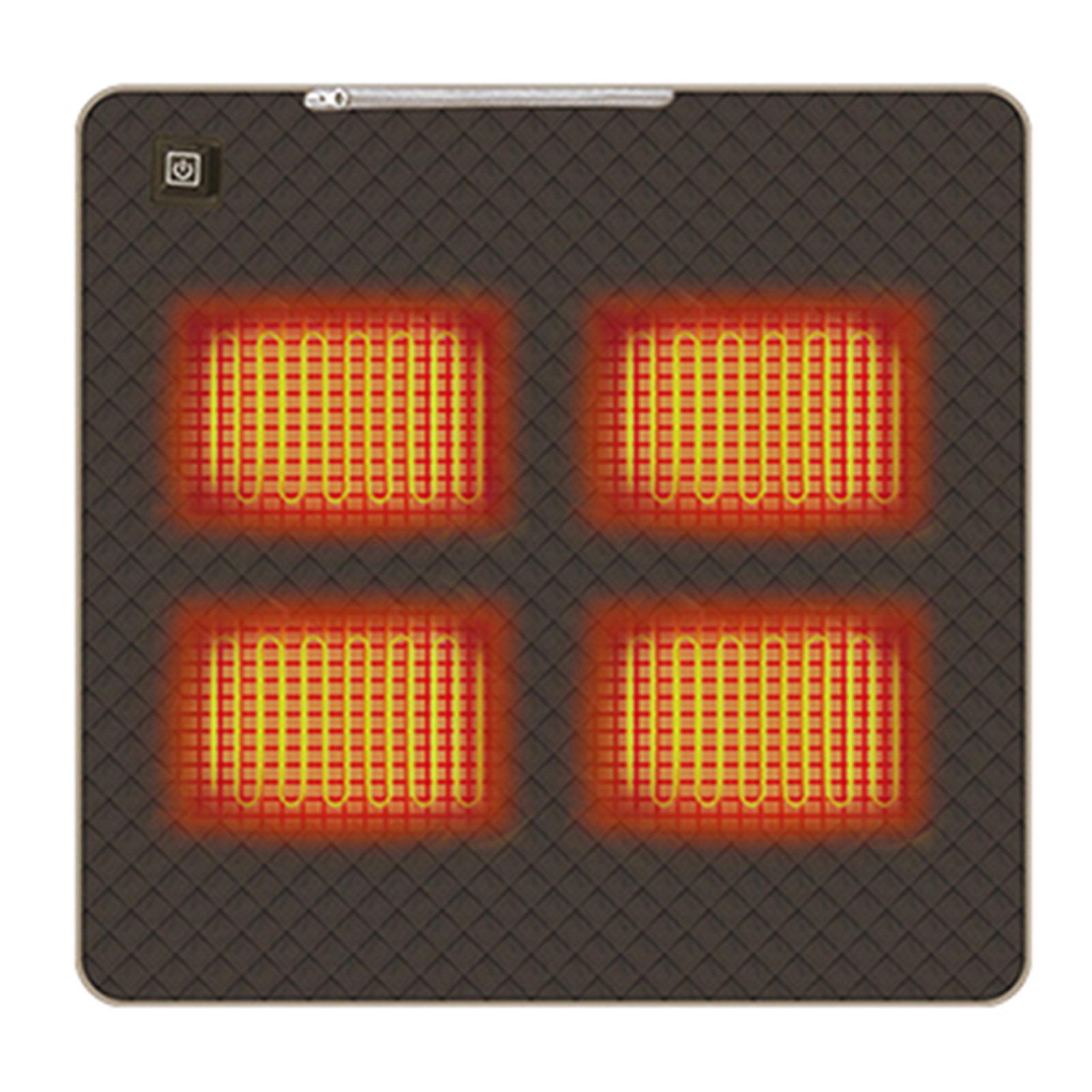 

3 Level Heated Seats Cushion Relief Back And Joint Pain Foldable Design Intelligent Temperature Heating Pad For Car Office Seats 45x45 кавовий