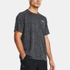 Under Armour Logo Print Loose Fit Crew Neck Short Sleeve T-Shirt Men Tops Black 1382796-001