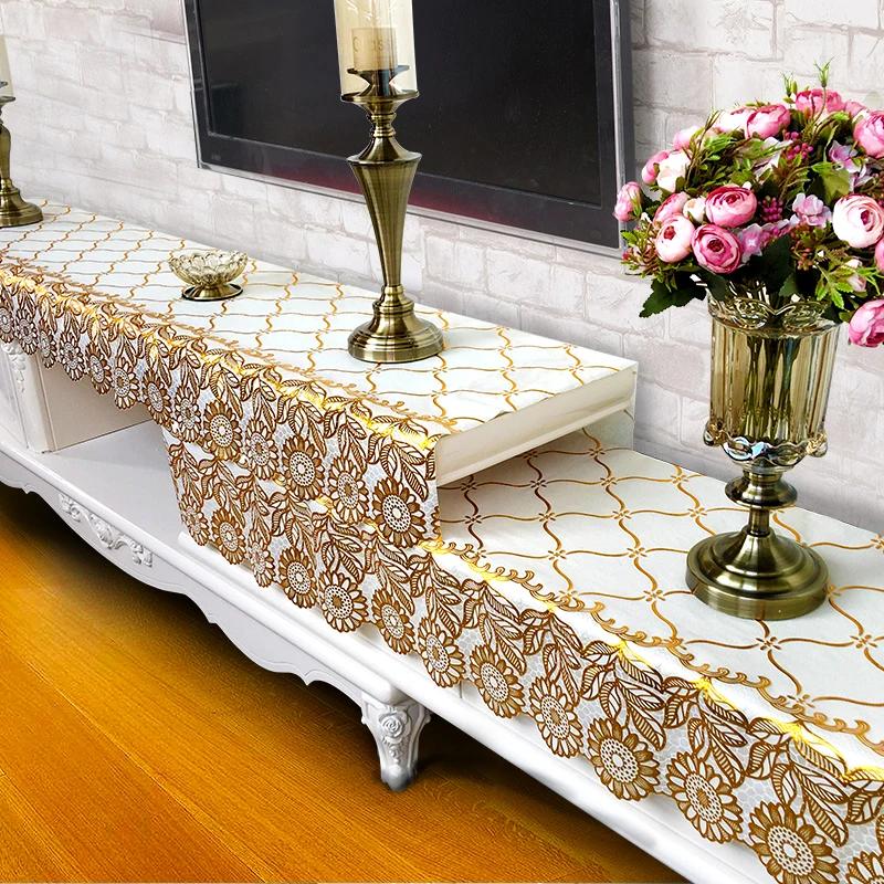 65cm Width TV Cabinet Tablecloth PVC Tablecloth Waterproof Shoe Cabinet Cloth Dressing Table Strip Plastic Dustproof Tablecloth