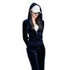 Women's Gold Velvet Tracksuit, 2025 Spring/Autumn Trendy Fashion Casual Hoodie Two-Piece Set