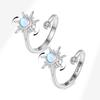 Bohemia Sunflower Rotatable Decompression Rings For Girls Anti Anxiety Relaxing Adjustable Open Wedding Aesthetic Ring