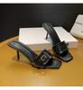Fashion Bailamos 2025 Spring New Women Slipper Fashion Narrow Band Ladies Elegant Sandal Shoes Thin High Heel Dress Slip On Flip Flop