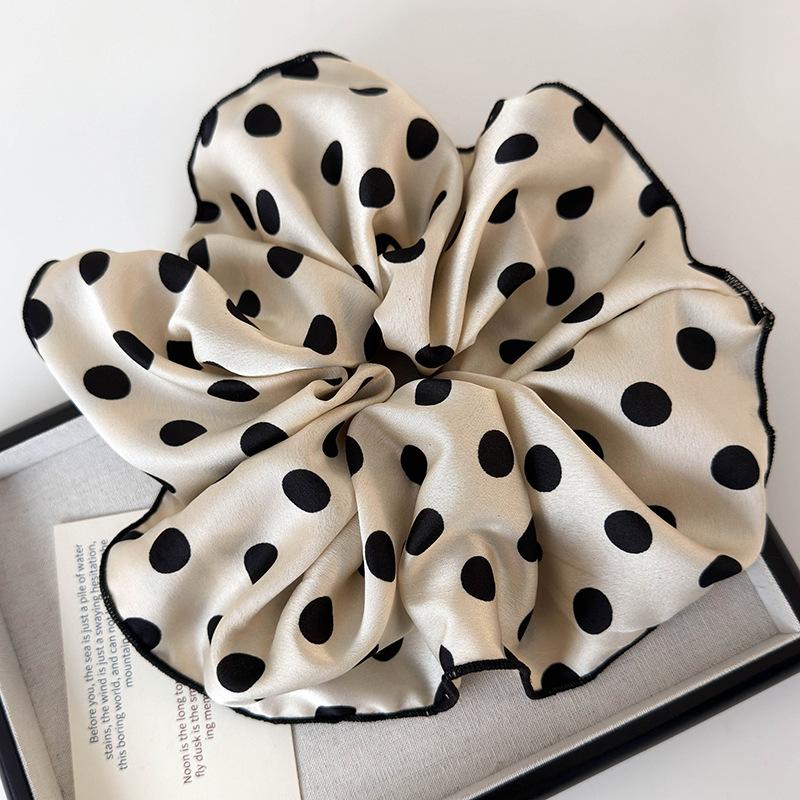 Ruffle High Elastic Hair Bands Girls French Vintage Elegant Hairbands Ribbon Hair Ties Women Girls Cute Hair Styling Accessories