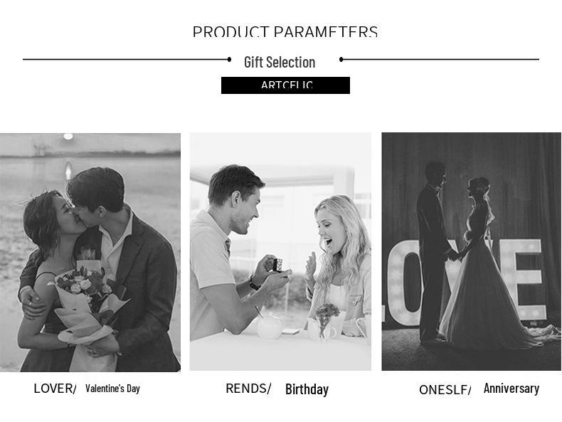 Roman Numeral Hollow Titanium Steel Couples Bracelet