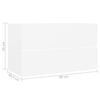 White Bathroom Vanity Cabinet 80 X 38.5 X 45 Cm Particleboard