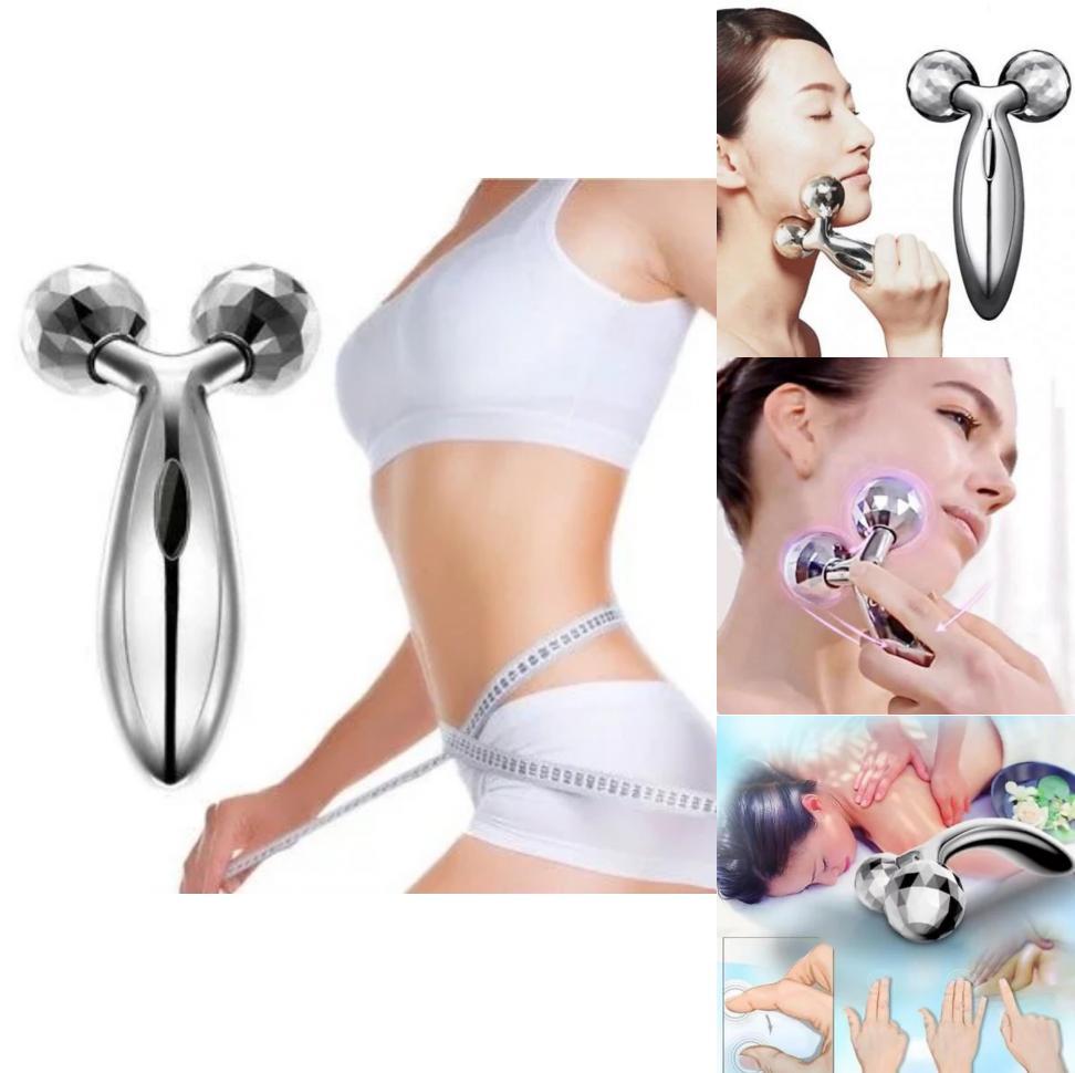 Luxurious 3d Roller 360 Rotate Silver Face And Body Sculpting Tool With Premium Quality