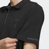 Adidas Wj Mh Polo Solid With Brand Logo Casual Sport Short Sleeve Men Polo Shirt Black IA8105