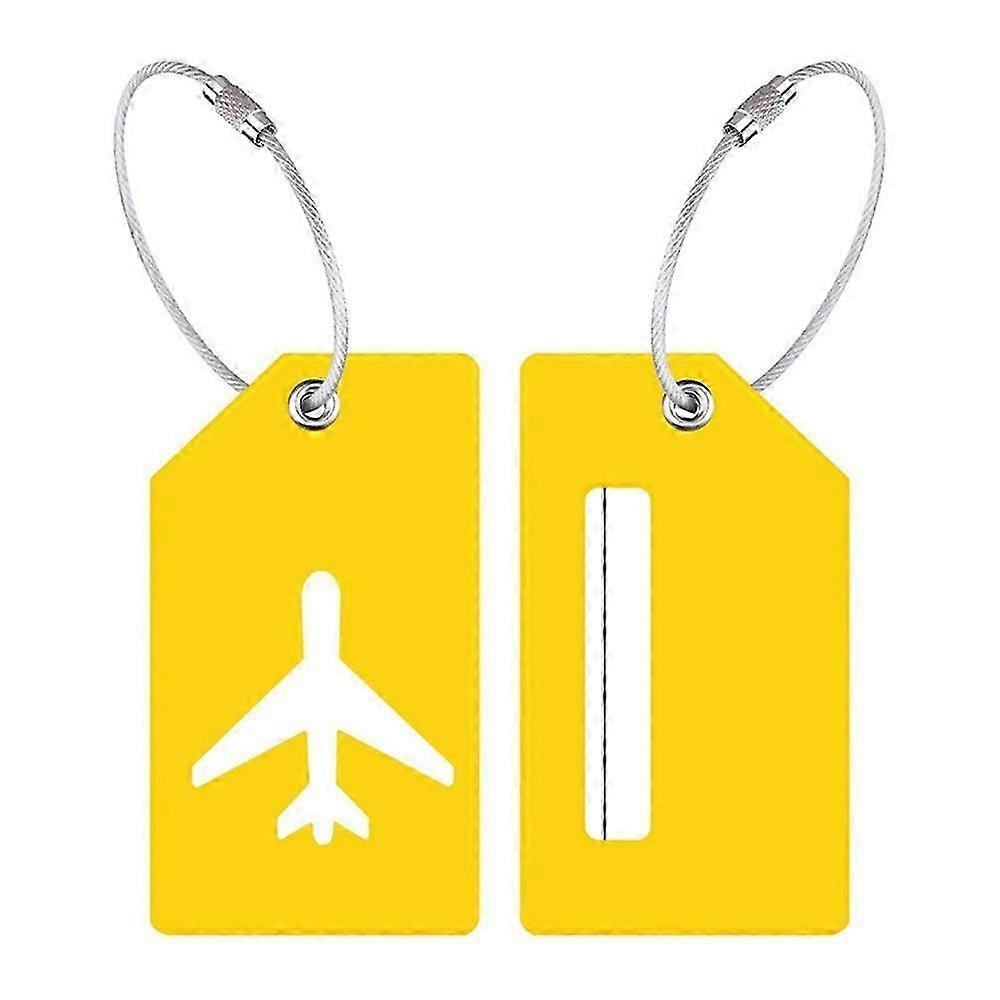 5Pcs Flexible Silicone Luggage Tags Travel ID Card Sleeve Trolley Case Labels